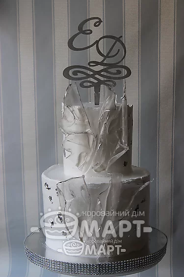Весільні торти - Style Тв244(біло-срібний)