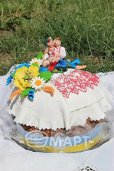 Короваї з мастичним оздобленням - Козаки Км14 (жовто-блакитних)
