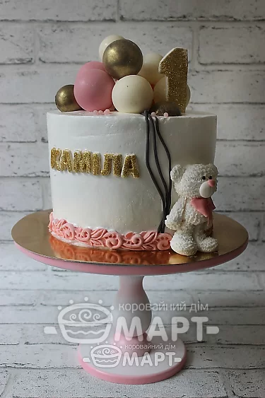 Торти без мастики - Ведмедик з кульками ТБМ235