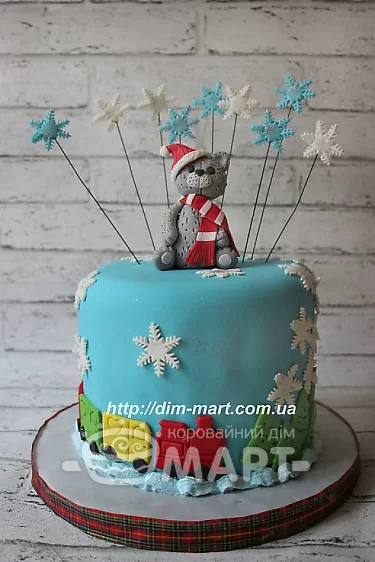 Дитячі торти - Новорічний ведмедик Тд350