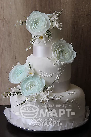 Короваї з мастичним оздобленням - Lady in White Км149(блакитний)