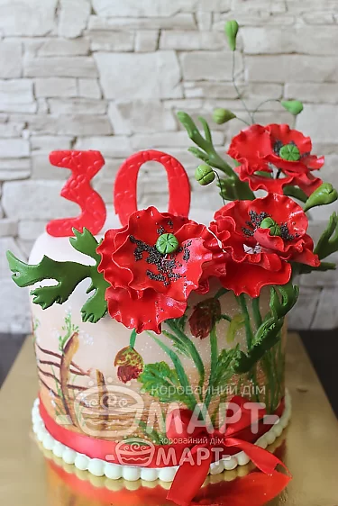 Ювілейні торти - Маки Тп297
