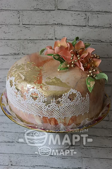 Караваи с мастичным оформлением - Версаль Км138(кораловый)